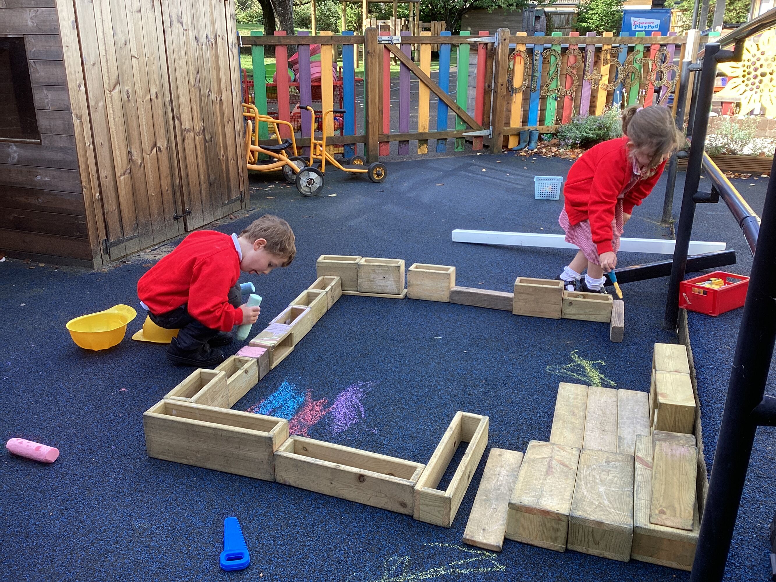 Reception children settling into school